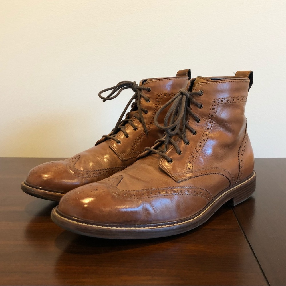 Cole Haan Brown Mens Leather Boots Size 8.5 M